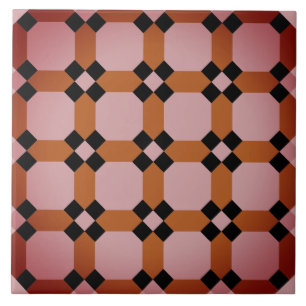 Repro Geometric Azulejos Mosaic Pink Tile