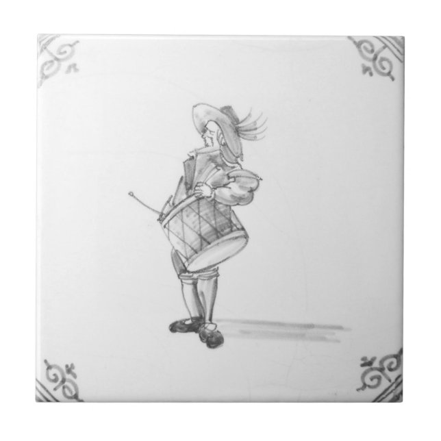 Repro Portuguese Drummer Azulejos Tile (Front)