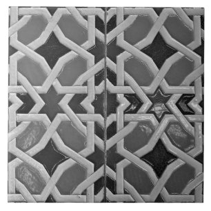 Repro Spanish Geometric Azulejos Grey Tile