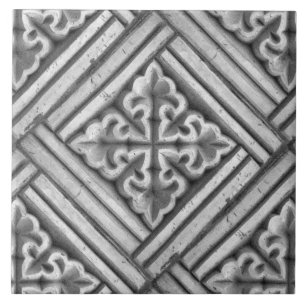 Repro Spanish Maure Floral Pattern Faux relief  Ti Tile