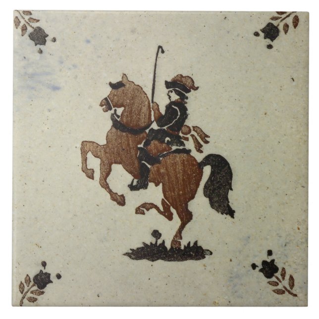 Repro Vintage Dutch Brown Unique Delft tiles (Front)