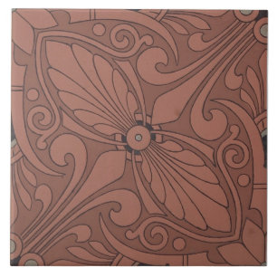 Repro Vintage Geometric Ancient Greek Terracotta  Tile