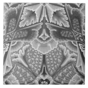 Repro Vintage Geometric Grey Floral Tile