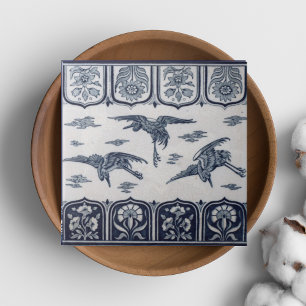 Repro Vintage Minton Blue and White English Tile
