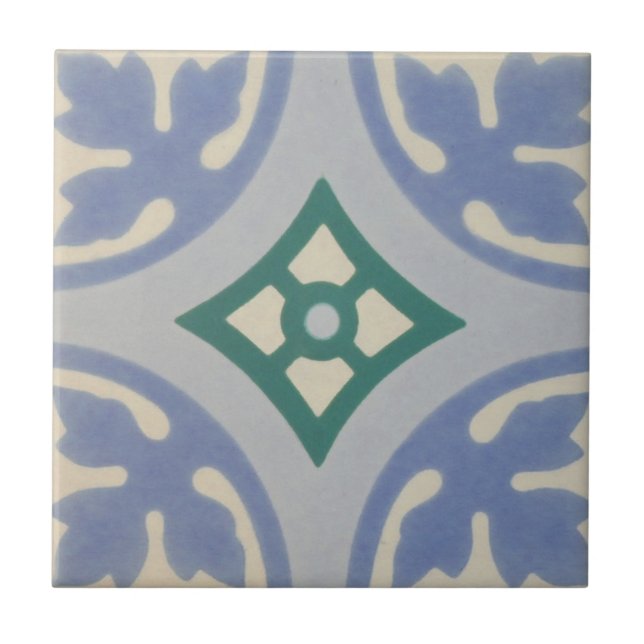 Reproduction Encaustic Cement Tile on Ceramic (Front)