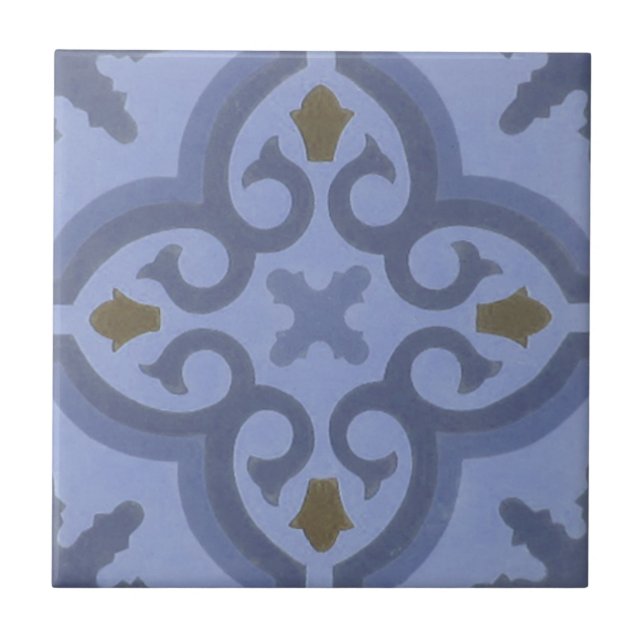 Reproduction Encaustic Cement Tile on Ceramic (Front)