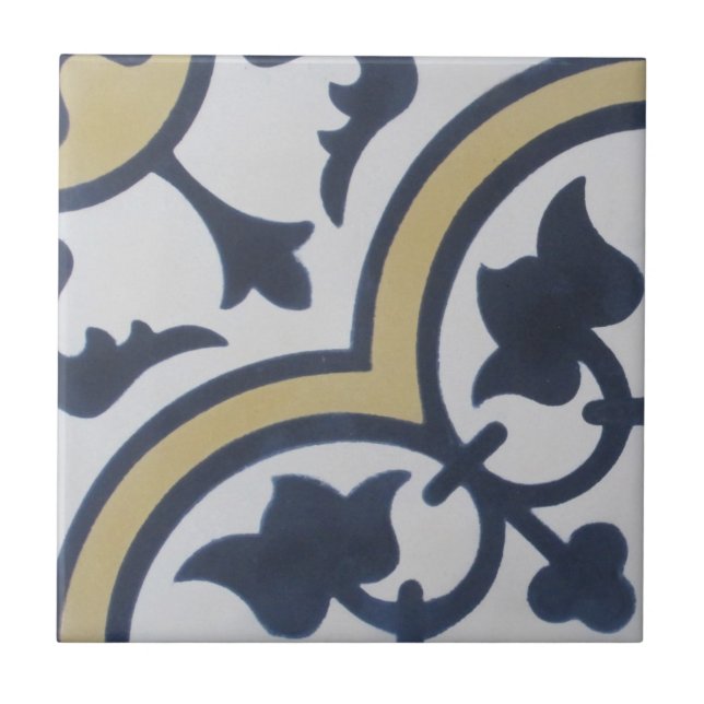 Reproduction Encaustic Cement Tile on Ceramic (Front)