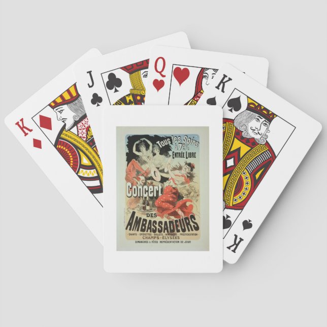 Reproduction of a poster advertising an 'Ambassado Playing Cards (Back)