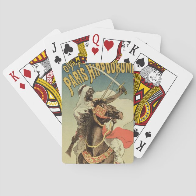 Reproduction of a poster advertising an 'Exhibitio Playing Cards (Back)