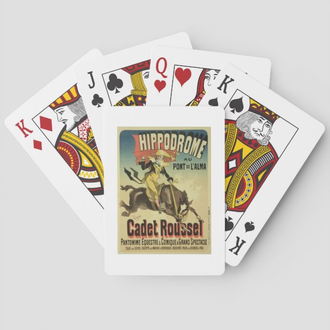 Reproduction of a poster advertising 'Cadet Rousse Playing Cards (Back)