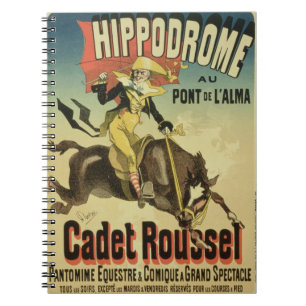 Reproduction of a poster advertising 'Cadet Rousse Spiral Notebook