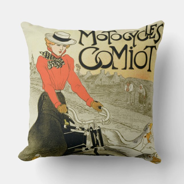 Reproduction of a Poster Advertising Comiot Motorc Cushion (Front)