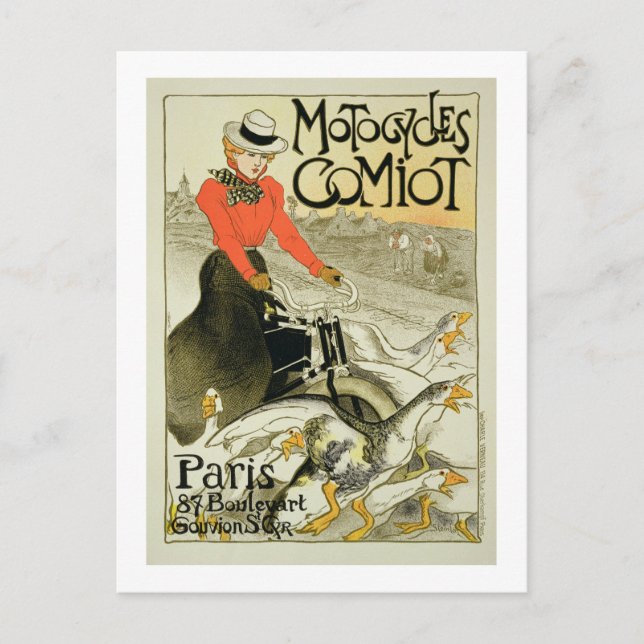 Reproduction of a Poster Advertising Comiot Motorc Postcard (Front)