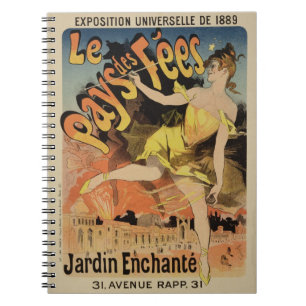 Reproduction of a poster advertising 'Fairyland, T Spiral Notebook