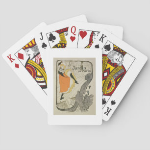 Reproduction of a poster advertising 'Jane Avril' Playing Cards