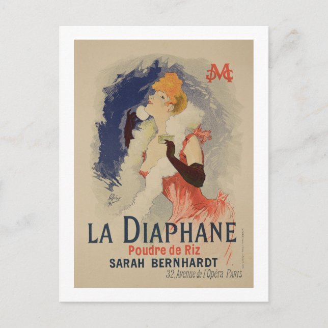 Reproduction of a poster advertising 'La Diaphane' Postcard (Front)