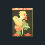Reproduction of a Poster Advertising 'Loie Fuller' Canvas Print<br><div class="desc">Image:121210  Reproduction of a Poster Advertising 'Loie Fuller' at the Folies-Bergere,  1893 (litho). Cheret,  Jules (1836-1932). Private Collection,  The Stapleton Collection.  Art,  Fine Art.</div>