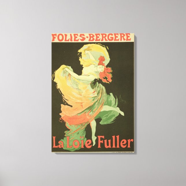 Reproduction of a Poster Advertising 'Loie Fuller' Canvas Print (Front)