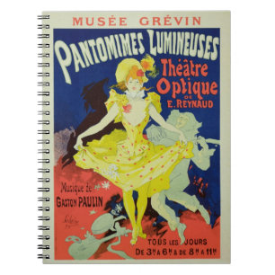 Reproduction of a Poster Advertising 'Pantomimes L Spiral Notebook