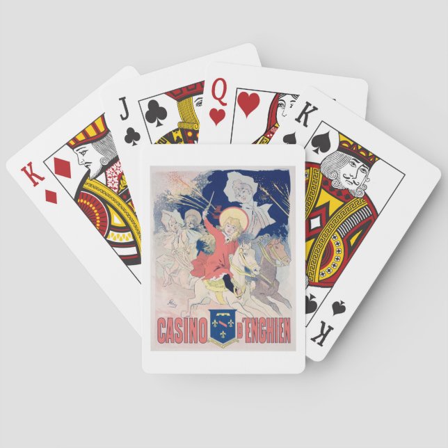 Reproduction of a poster advertising the 'Casino d Playing Cards (Back)