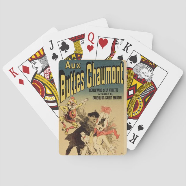 Reproduction of a poster advertising the toyshop ' playing cards (Back)