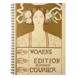 Reproduction of a poster advertising the 'Women's Spiral Notebook
