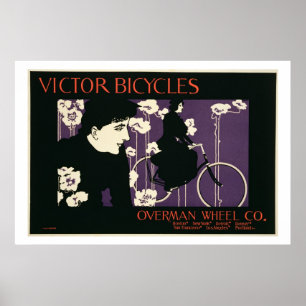 Reproduction of a poster advertising 'Victor Bicyc
