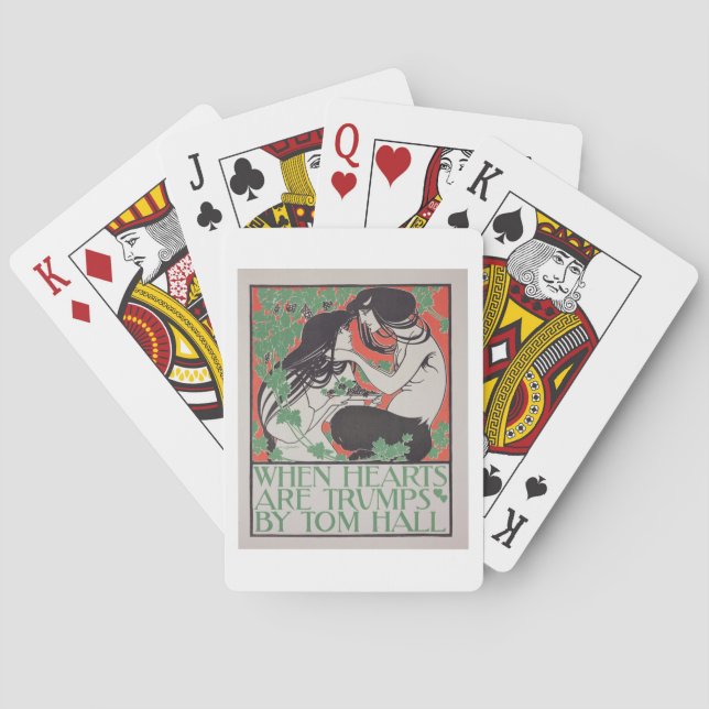 Reproduction of a poster advertising 'When Hearts Playing Cards (Back)