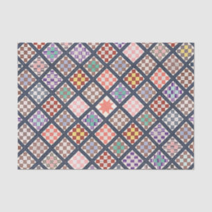 Reproduction of a Vintage Quilt from 1886 Tissue Paper