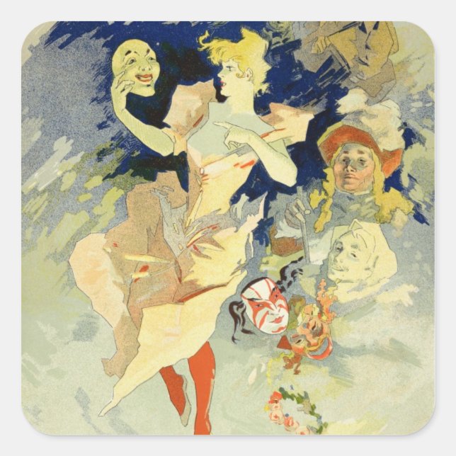Reproduction of 'La Danse', 1891 (litho) Square Sticker (Front)