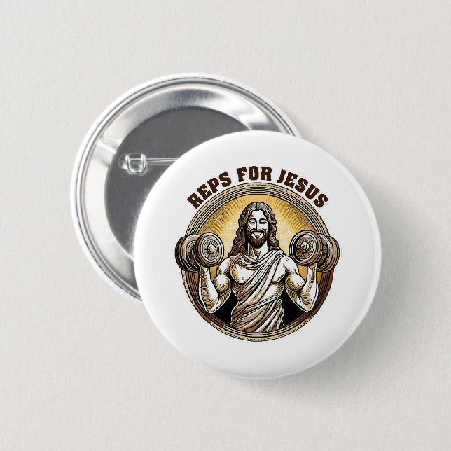 Reps for Jesus 6 Cm Round Badge (Front & Back)