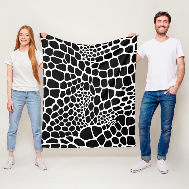Reptile animal print fleece blanket (In Situ)