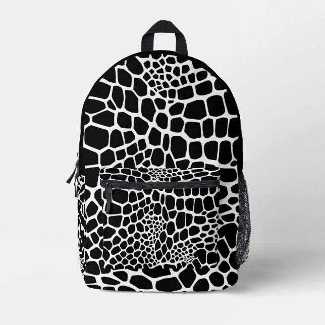 Reptile animal print printed backpack (Front)