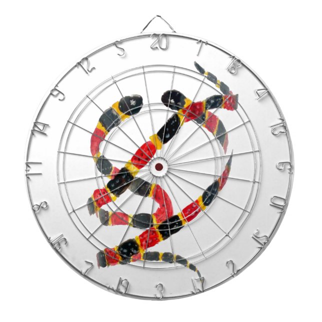 Reptile Art Coral Snakes Dartboard (Front)