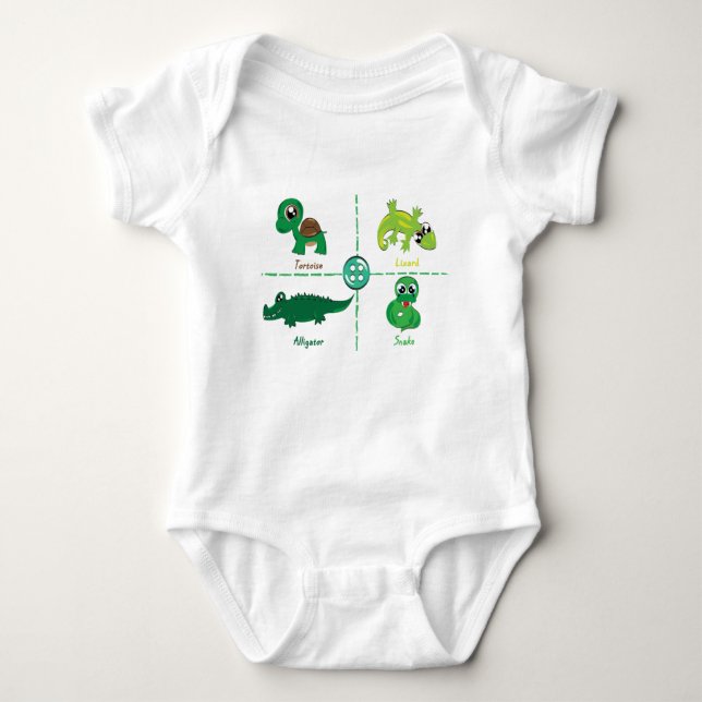 reptile baby bodysuit (Front)