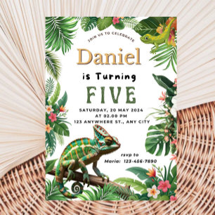 Reptile Birthday Invitation