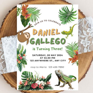 Reptile Birthday Invitation