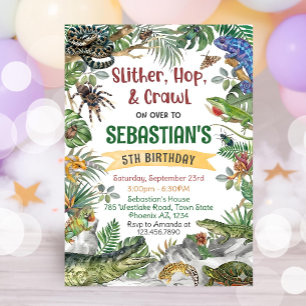 Reptile Birthday Invitation Template, Customisable