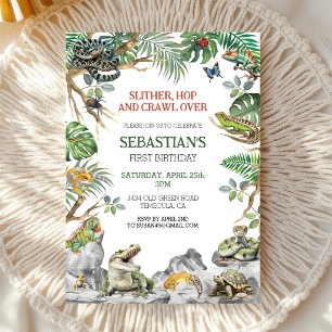 Reptile Birthday Party Invitation
