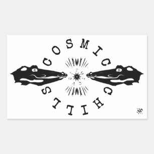 Reptile catfish chilling motto v1 rectangular sticker