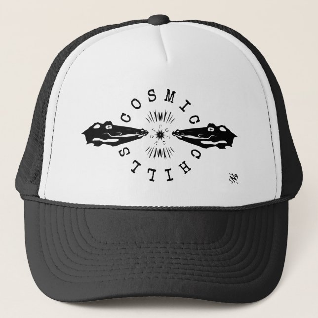 Reptile catfish chilling motto v1 trucker hat (Front)