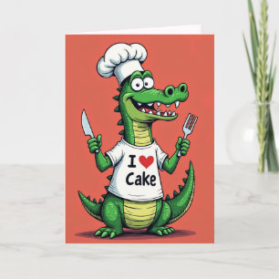Reptile Chef Birthday Card