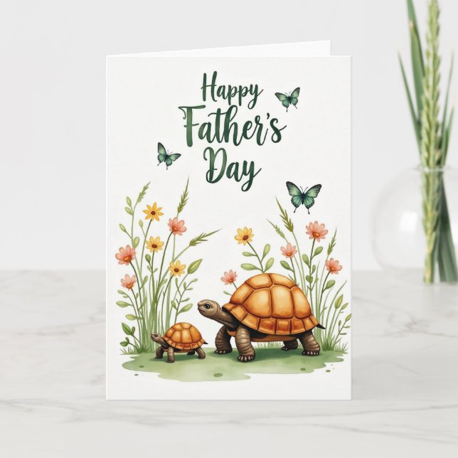Reptile Fathers Day Scene Card (Front)