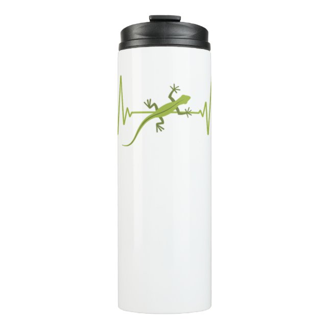 Reptile Heartbeat Reptiles Gecko Lizard Pet Gift Thermal Tumbler (Front)