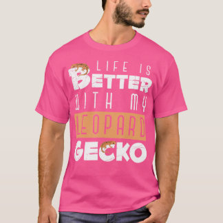 Reptile Keeper Lizard Animal Pet Owner Cute Leopar T-Shirt