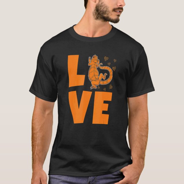 Reptile Lizard Animal  Pet Owner Love Bearded Drag T-Shirt (Front)