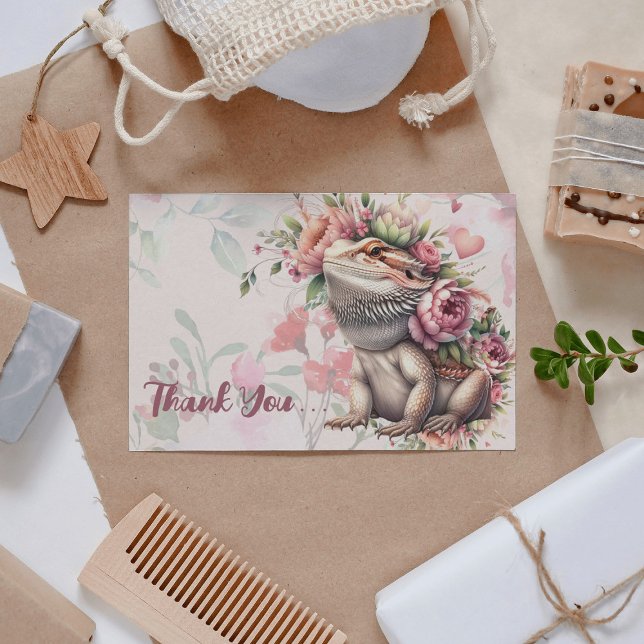 Reptile Lizard Birthday Thank You Card (Are you ready to throw an unforgettable birthday bash for your reptile enthusiast?
)