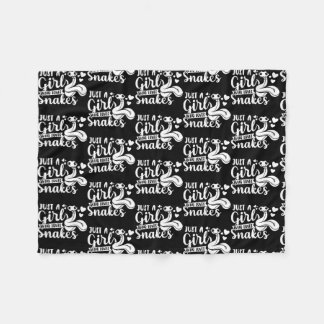 Reptile Lover Just A Girl Who Loves Snakes  Fleece Blanket