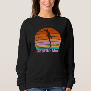 Reptile Mum Lizard Iguana Bearded Dragon Retro Sun Sweatshirt