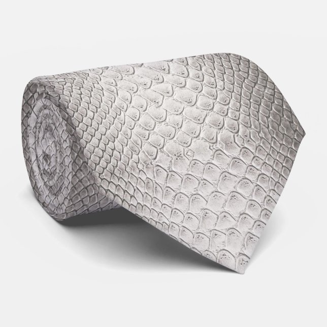  Reptile  Print neck tie (Rolled)